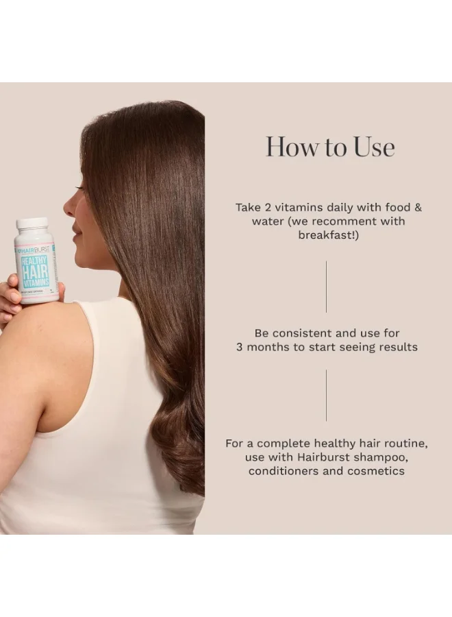 هيربرست Hair Growth Vitamins with Biotin, Selenium & Zinc - for Women Over 35 - Supports Healthy Hair, Prevent Breakage - 2 Daily Hair Capsules for Faster Growth - 60 Capsules