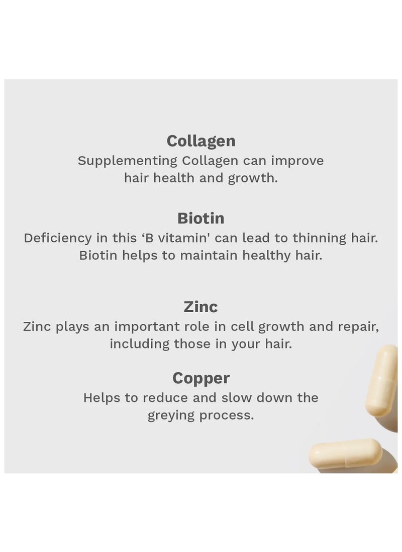 HAIR BURST Hair Vitamins For Women 35 Years And Over With Added Collagen - With Biotin - Anti Hair Loss Supplement For Thinning Hair - Grow Longer Stronger Healthy Hair - 60 Capsules - 30 Day Supply  - Image 3