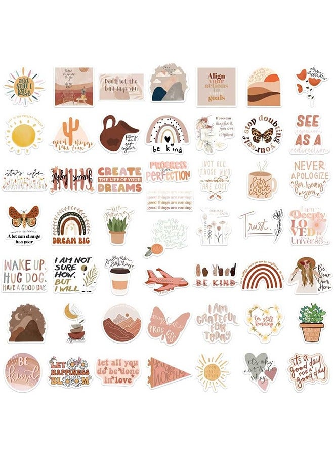 Vintage Inspirational Stickers 50Pcs, Boho Motivational Aesthetic Stickers for Women Adults Kids Teen Teachers, Retro Vinyl Waterproof Positive Decals for Laptop Water Bottles Phone Scrapbook Journal - Image 5