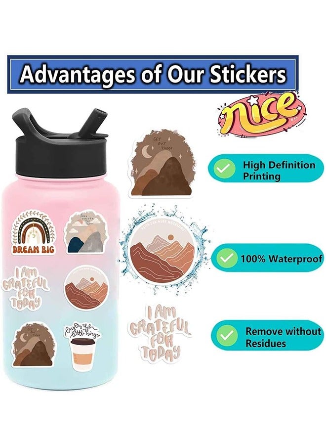 Vintage Inspirational Stickers 50Pcs, Boho Motivational Aesthetic Stickers for Women Adults Kids Teen Teachers, Retro Vinyl Waterproof Positive Decals for Laptop Water Bottles Phone Scrapbook Journal - Image 4