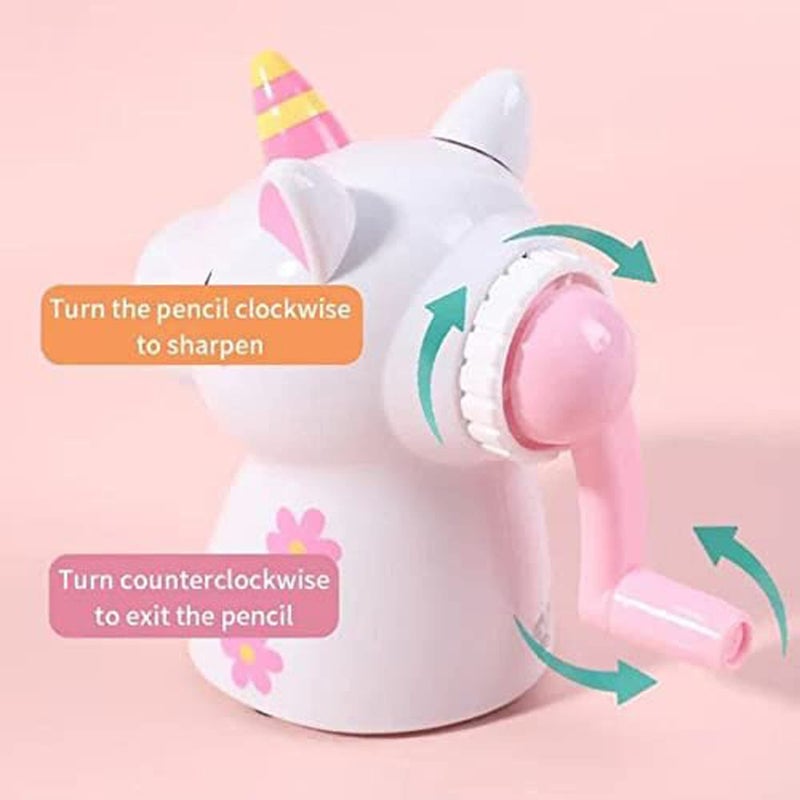 Mayatra's Unicorn Hand Crank Mechanical Accessory Sharpener Creative Student Pencil Sharpener for Kids School Supply Table Pencil Sharpeners Best for Return Gift (Multi Color) - Image 3