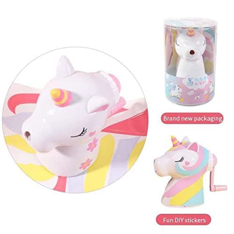 Mayatra's Unicorn Hand Crank Mechanical Accessory Sharpener Creative Student Pencil Sharpener for Kids School Supply Table Pencil Sharpeners Best for Return Gift (Multi Color) - Image 2
