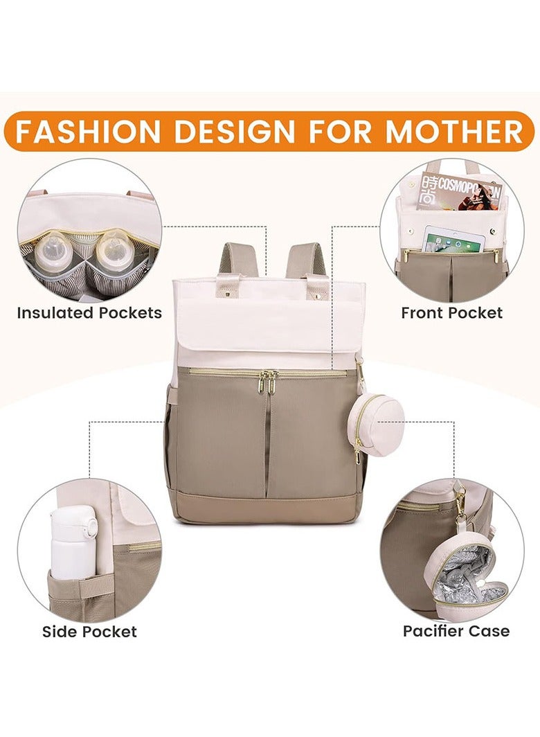 A must-have for mums and babies on the go! Large capacity lightweight nappy tote / backpack with multiple compartments + portable design. - Image 3
