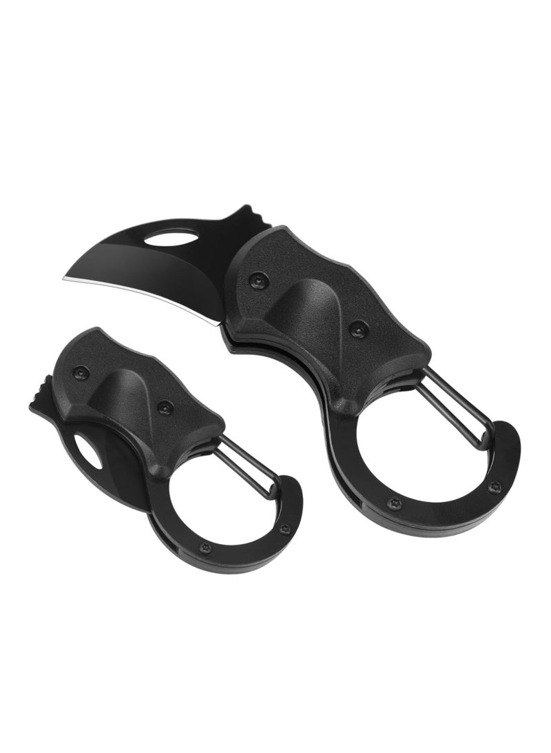 SYOSI Carabiner with Pocket Knife, Small Pocket Knife for Men, Cool Carabiner Knife Box Cutter with 1.34inch Stainless Steel Blade, Mini Folding Knives EDC Gadgets for Everyday Carry - Image 1