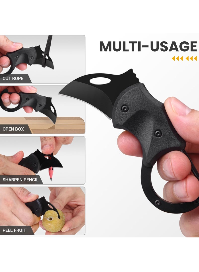 SYOSI Carabiner with Pocket Knife, Small Pocket Knife for Men, Cool Carabiner Knife Box Cutter with 1.34inch Stainless Steel Blade, Mini Folding Knives EDC Gadgets for Everyday Carry - Image 4