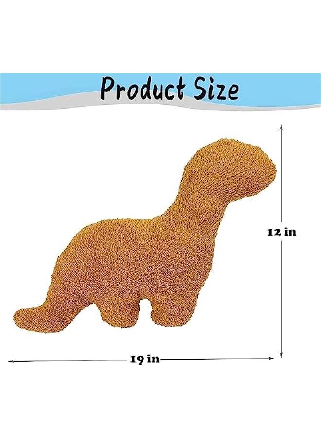 هوكور لعبة قطيفة للاطفال مقاس 45 سم بتصميم ديناصور دجاج، وسادة دجاج ناجتس مضحكة، هدايا للاطفال والبالغين والصديقة (وسائد مخملية) - Image 3