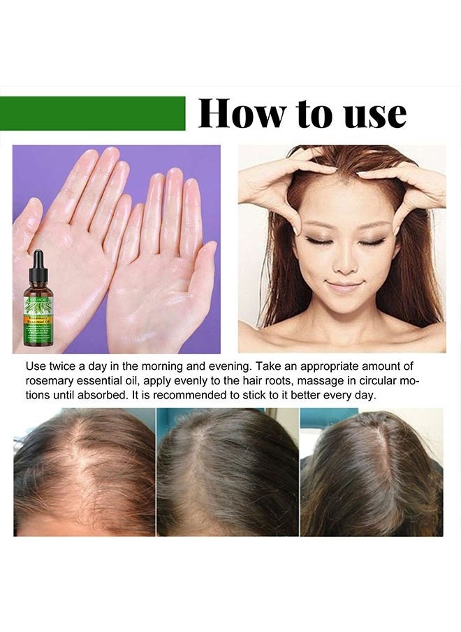 EELHOE - Rosemary Essential Oil 30ml, Hair Scalp Oil, Skin Care, Pure Natural Rosemary Oil for Hair Growth Serum, Dry Damaged Hair, Rosemary Essential Oil for Loss Hair and Hair Split End Care - Image 1