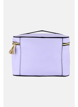 bebe Women Brand Logo Cosmetics Bag, Light Purple  - Image 2