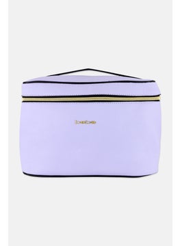 bebe Women Brand Logo Cosmetics Bag, Light Purple  - Image 1