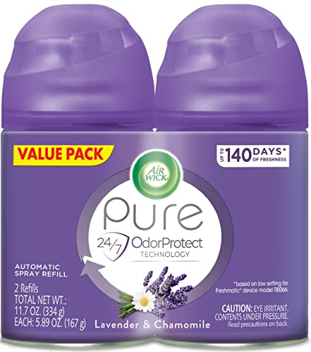 Air Wick Freshmatic 2 Refills Automatic Spray, Lavender & Chamomile, Air Freshener, 5.89 Ounce (Pack of 2) - Image 1