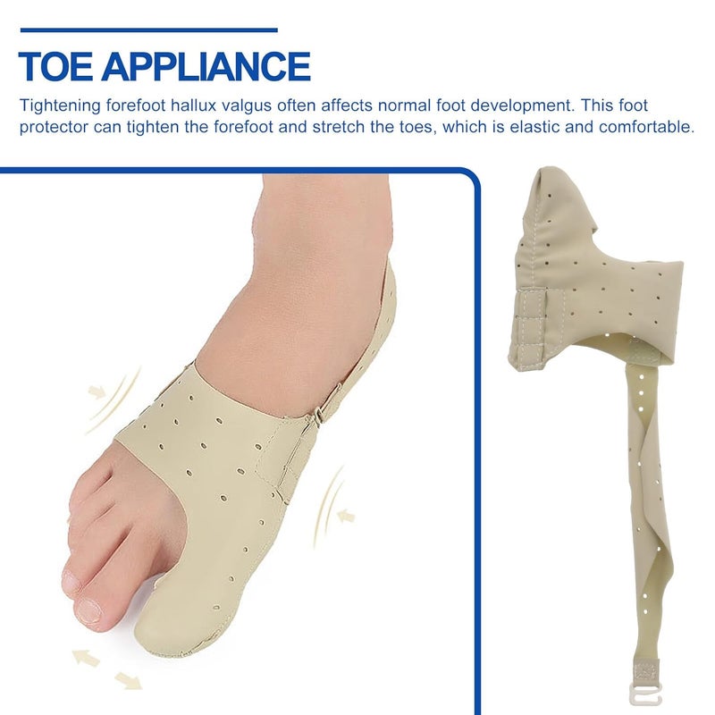 Bunion Splint Straightener Apricot Leather Brace for Women Size 35-39 Support Hallux Valgus Realign Bent - Image 3