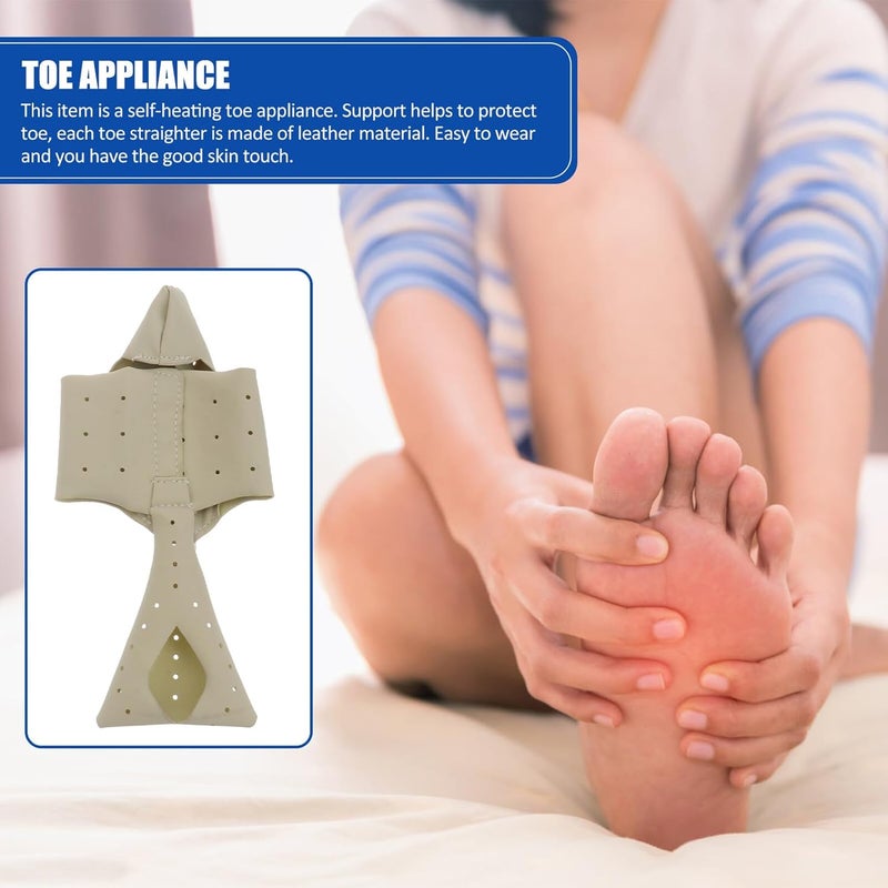 Bunion Splint Straightener Apricot Leather Brace for Women Size 35-39 Support Hallux Valgus Realign Bent - Image 4
