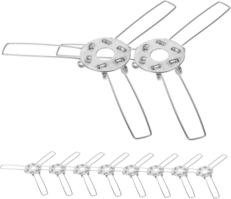 10 قطعة من مشابك الربيع السوداء لتركيب ظلال المصابيح للإضاءة المعلقة - Image 1