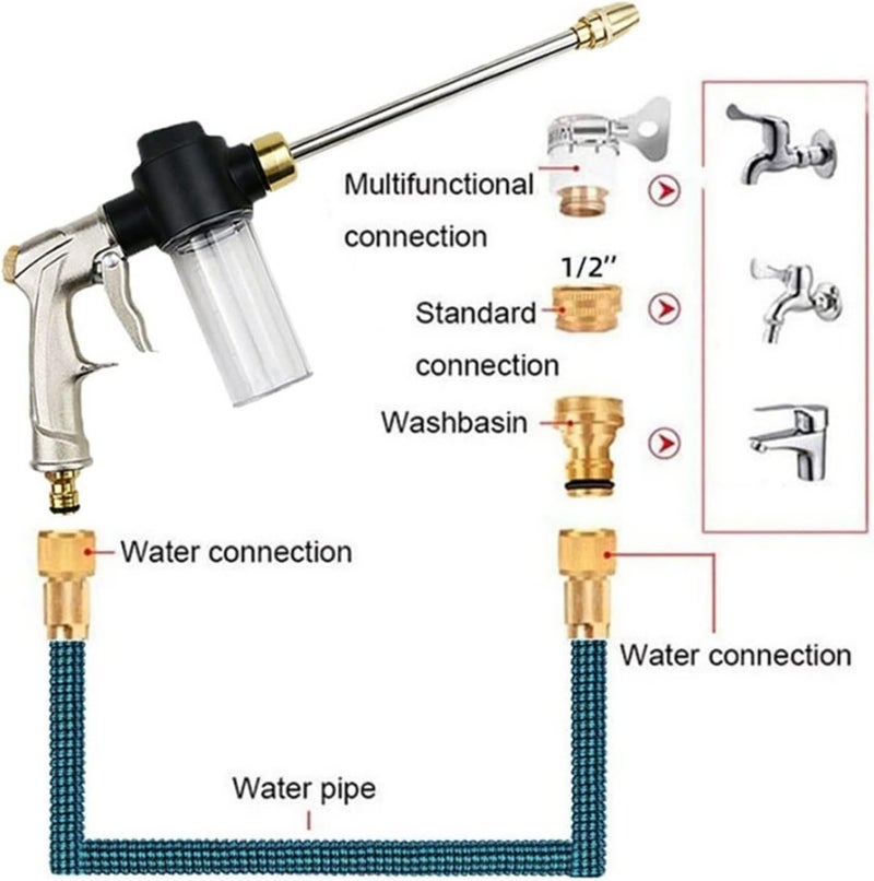 Cordless Pressure Washer, Garden Water Sprinkler Hose Nozzle High Pressure Car Wash Metal Spray Irrigation,for Car/Floor/Patio - Image 3