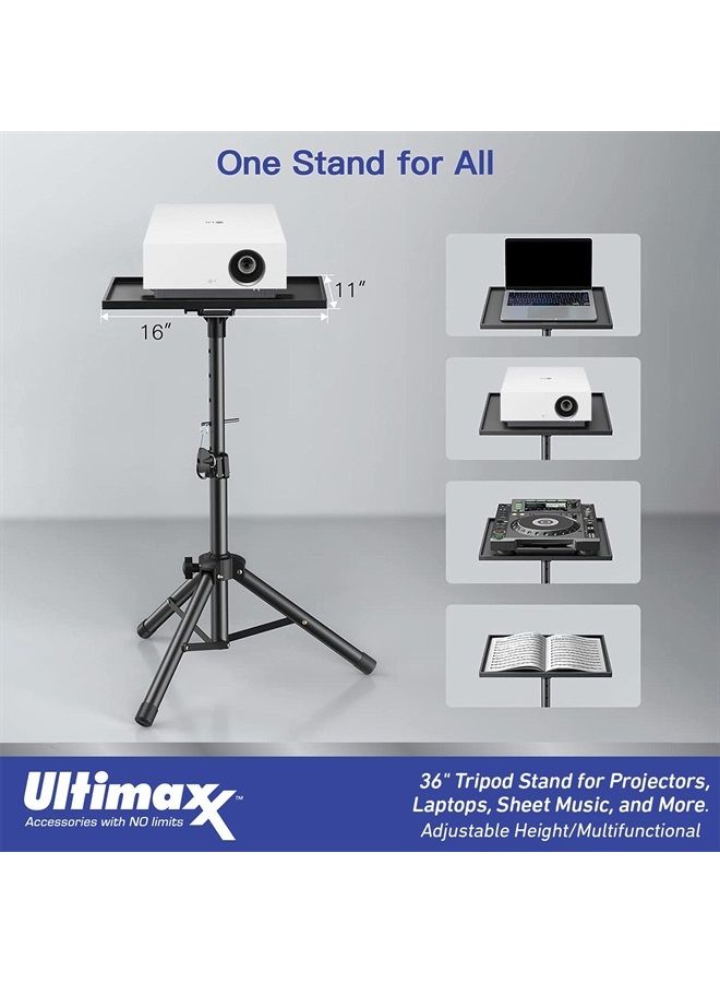 Ultimaxx 36'' Tripod Stand with Adjustable Height for Projectors,Laptops,Tablets, Cameras, Camcorder & More Suitable for Use at Home,Office and Stage - Image 3