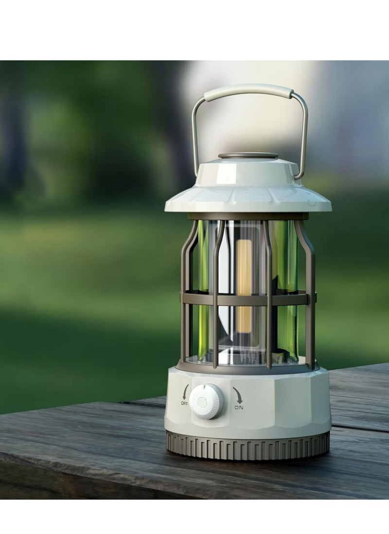 Generic Rechargeable USB Camping Lantern, Stepless Dimmer Metal Retro LED Light, Waterproof Hanging Vintage Tent Lamp for Hiking, Fishing & Emergencies  - Image 2