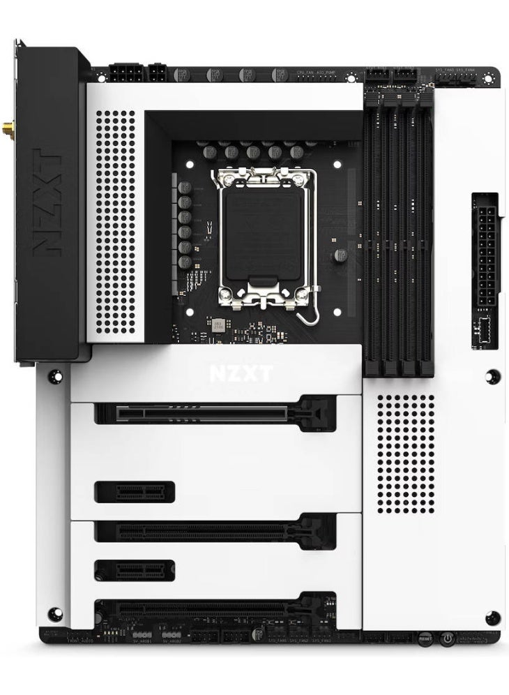 NZXT N7 Z790 LGA 1700 ATX Motherboard, Intel Z790 Chipset, Dual-Channel 4x DDR5 DIMM, 128GB Max Memory, PCIe 5.0 16, Wi-Fi 6E, BT V5.2, HDMIx1, 1x M.2, USB 2.0, USB 3.2 Type-C, White | N7-Z79XT-W1 - Image 2