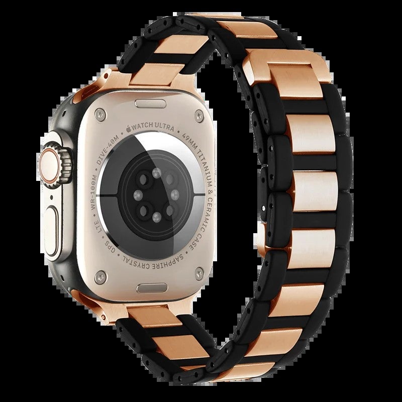 Bluejw Replacement Watch Strap for Apple Watch Ultra – FKM Rubber & Stainless Steel Magnetic Band for Men and Women - Image 3