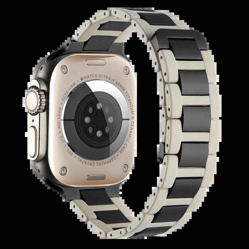 Bluejw Replacement Watch Strap for Apple Watch Ultra – FKM Rubber & Stainless Steel Magnetic Band for Men and Women - Image 2