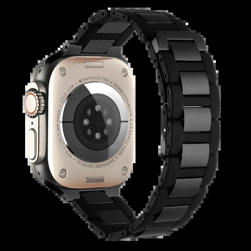Bluejw Replacement Watch Strap for Apple Watch Ultra – FKM Rubber & Stainless Steel Magnetic Band for Men and Women - Image 5