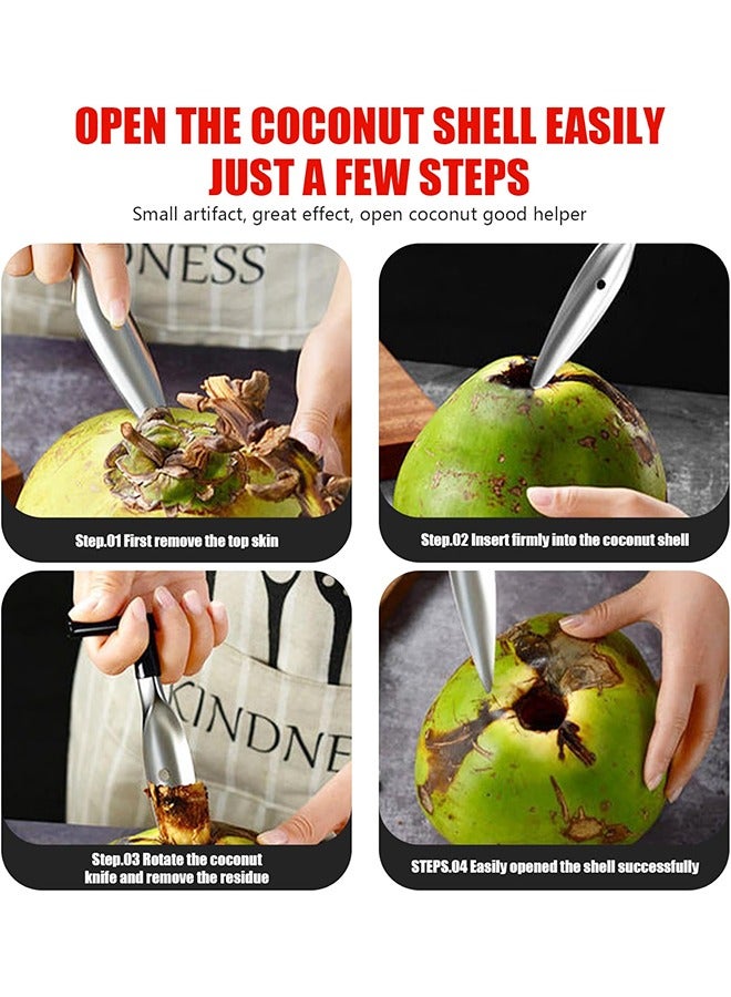 Coconut Opener Tool Coconut Opener Stainless Steel Coconut Opener Tool for Young Thai Green Fresh Coconut Water - Image 4