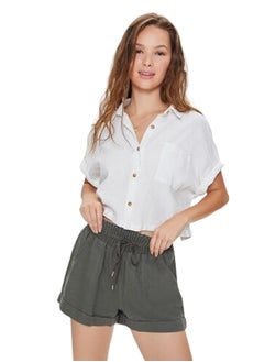 Cuffed Drawstring Pull-On Shorts