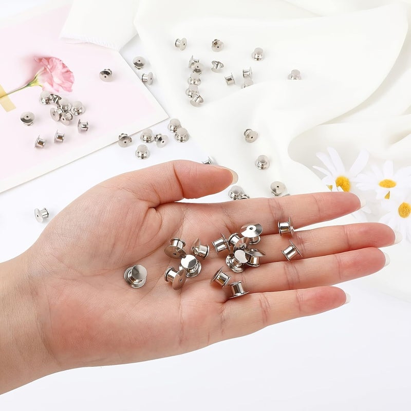 Metal Pin Back Locking Clasp 15pcs - Image 4