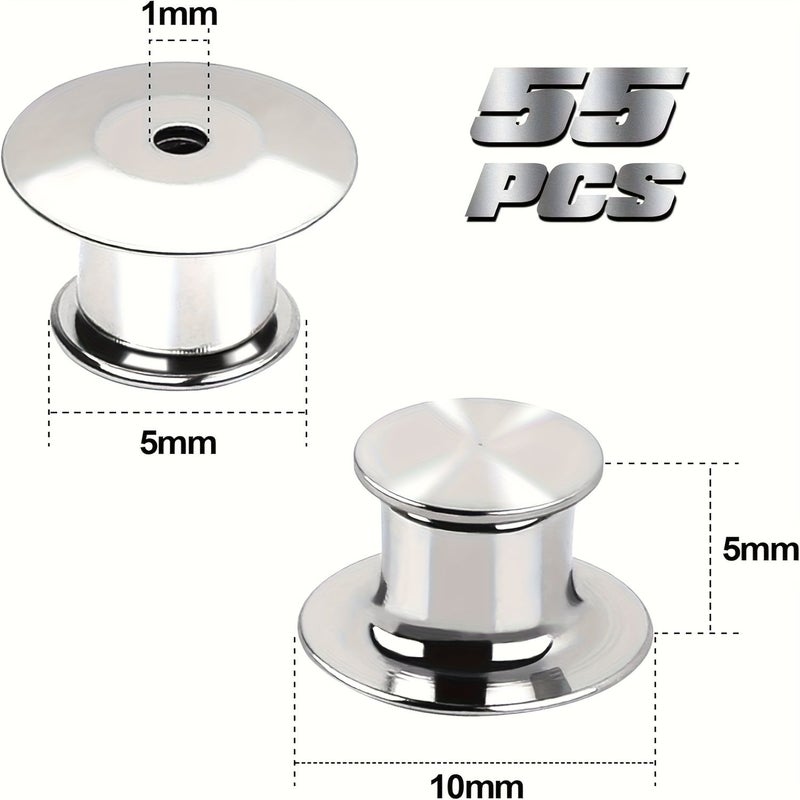 Metal Pin Back Locking Clasp 15pcs - Image 3