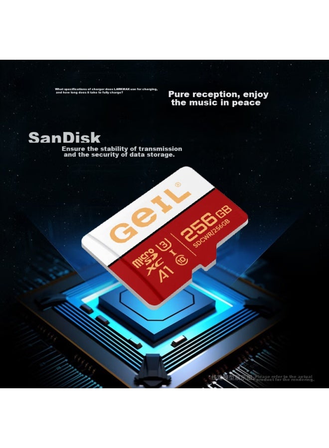 Geil 128gb Tf Memory Card U3 Class10 Highly Durable For Phones/cameras/dash Cams/security Cameras, White And Red - Image 3