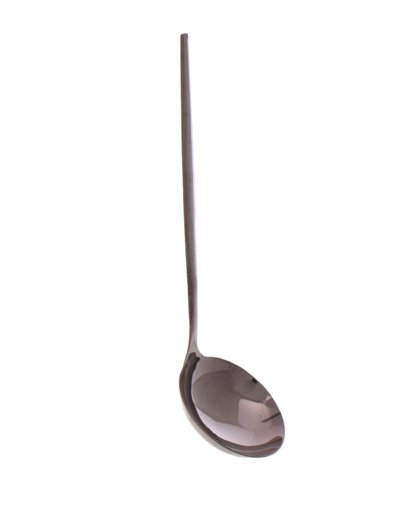 Long-Handle Serving Ladle, Stainless Steel, Gunmetal Grey, 35cm - Image 2