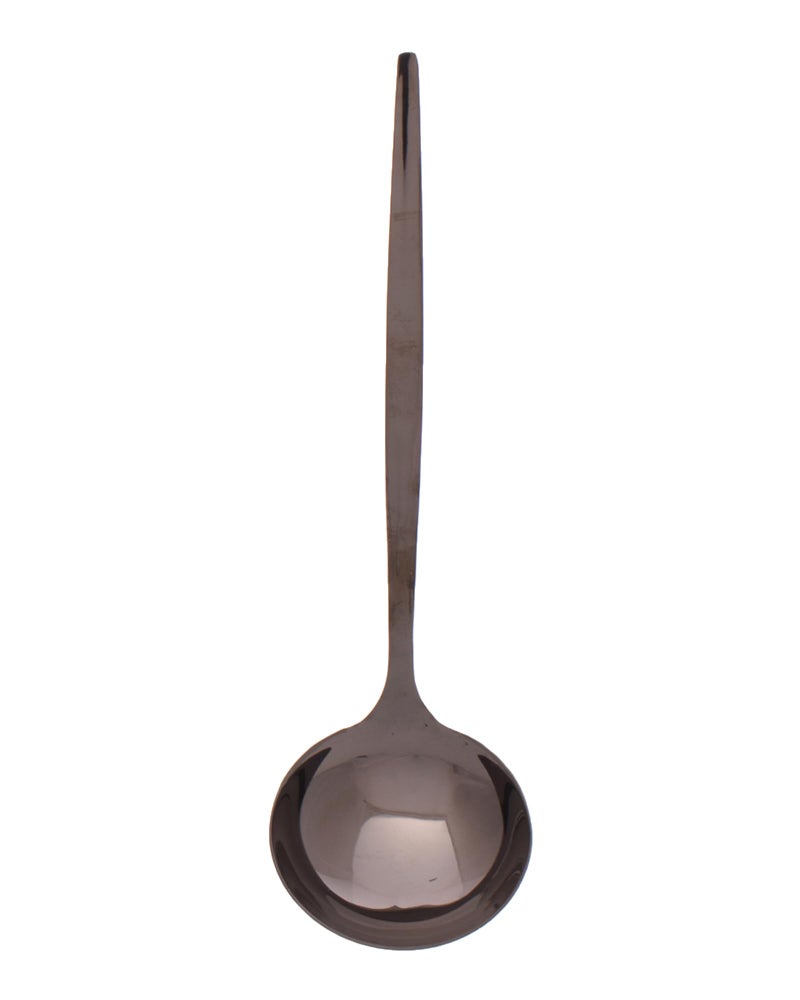 Long-Handle Serving Ladle, Stainless Steel, Gunmetal Grey, 35cm - Image 1
