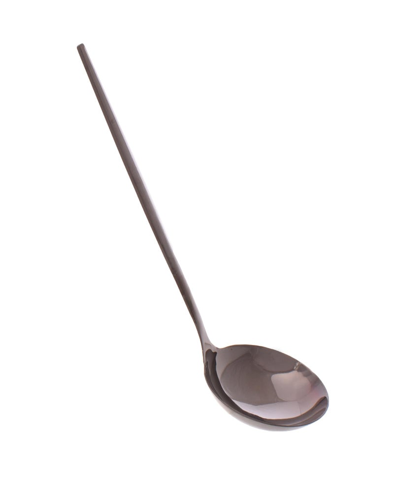 Long-Handle Serving Ladle, Stainless Steel, Gunmetal Grey, 35cm - Image 3