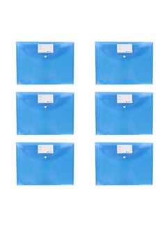 ATLAS 6-Piece Thick Document Bag Clear Blue Colour  - Image 2