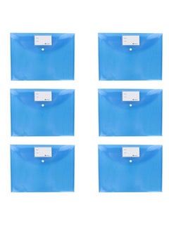 ATLAS 6-Piece Thick Document Bag Clear Blue Colour  - Image 1
