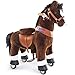 PonyCycle Horse Ride on Toy for Toddlers Boy Toys Classic Model U with Brake 30 HeightSize 3 for Age 34 Giddy up Riding Horse Rocking Horse Rides Chocolate Brown Ux321 - Image 2