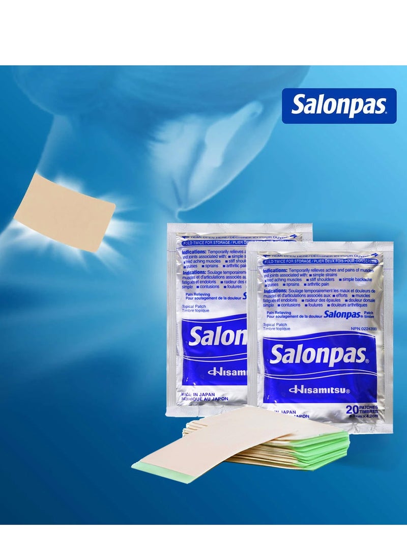 Salonpas - 40-Piece Pain Relieving Patch For Immediate Relief - Image 1