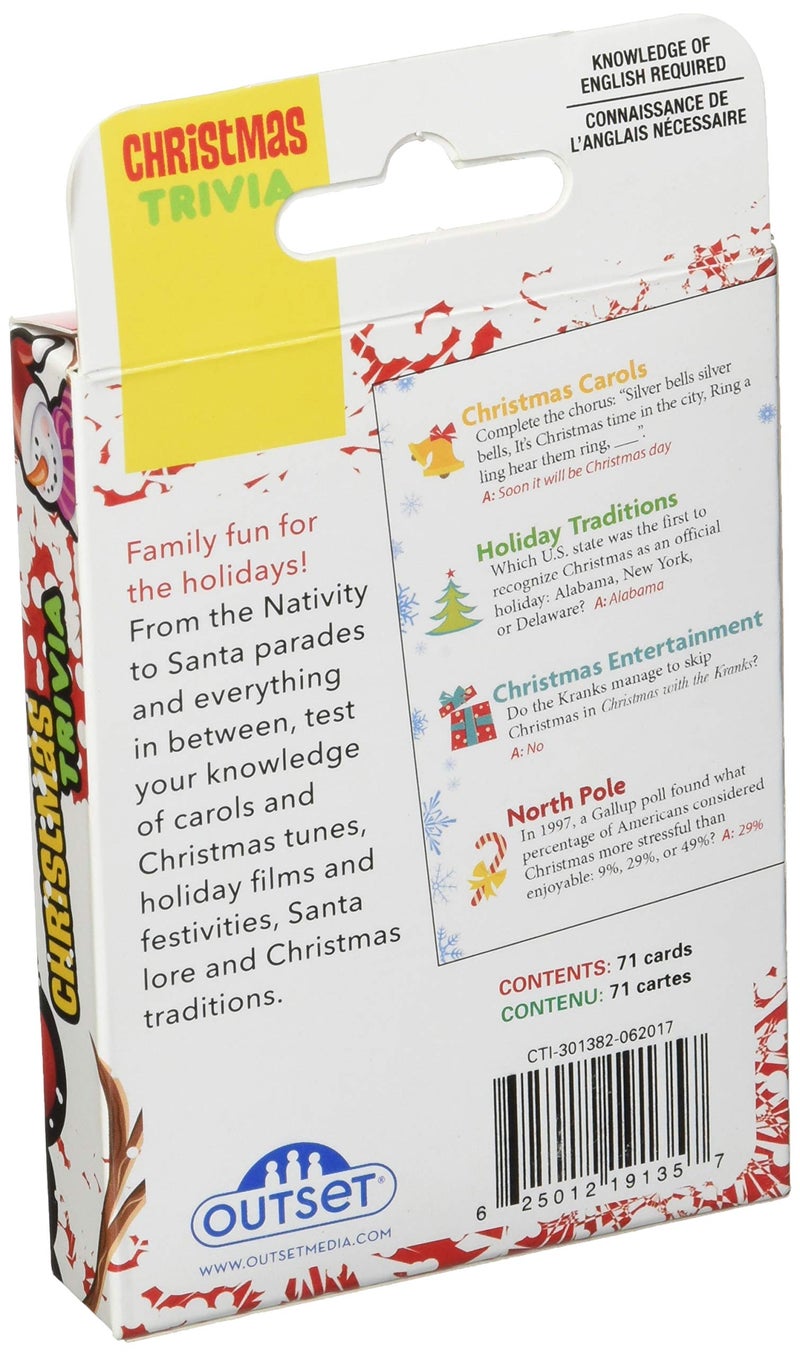 Outset Media Christmas Trivia Card Game – Travel Sized – for 2 or More Players Ages 12 and up - Image 3