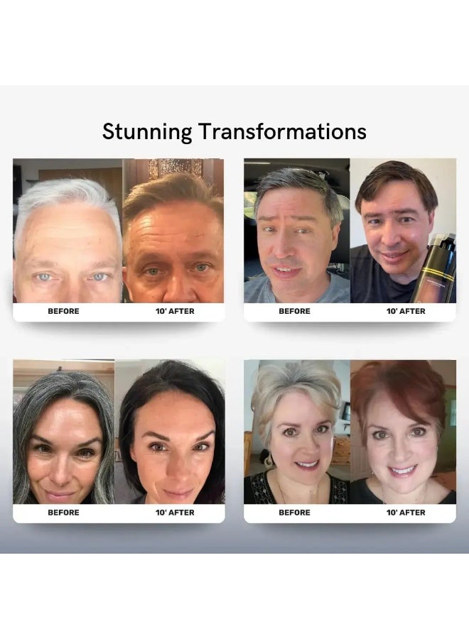 POLAR بولار هيركير - شامبو صبغة الشعر للشعر الرمادي للنساء والرجال (بني فاتح) مجموعة صبغة شعر طبيعية - شامبو صبغة شعر شبه دائم - صبغة شعر نباتية من الولايات المتحدة 6.76 أونصة سائلة - Image 1