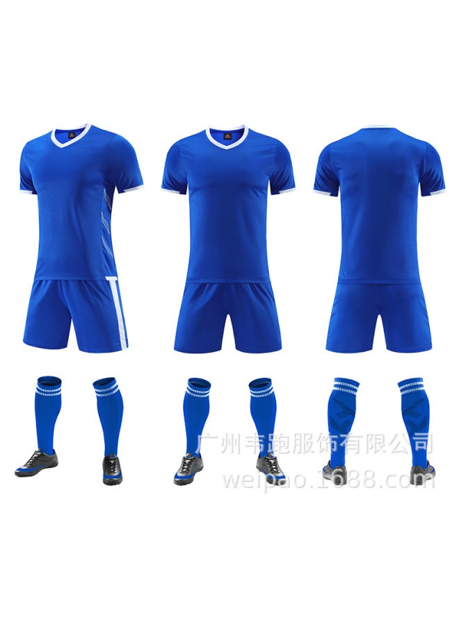 Blue Short Sleeve Football Jersey - Image 1