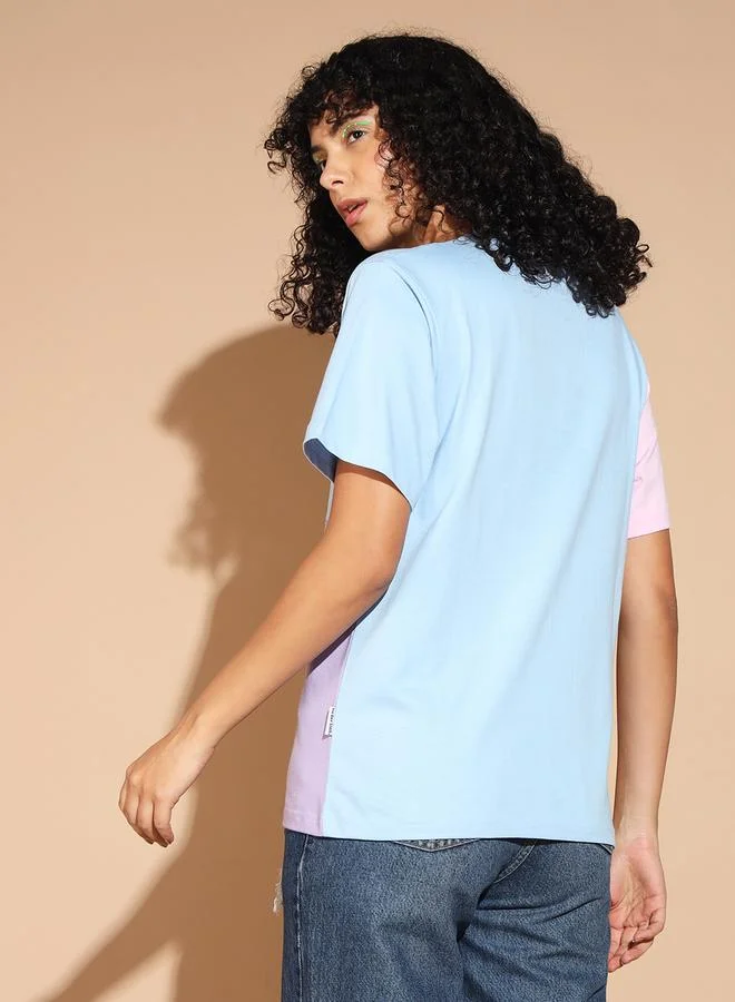Take Two Women Color Block Relaxed Fit T-Shirt By The Dry State