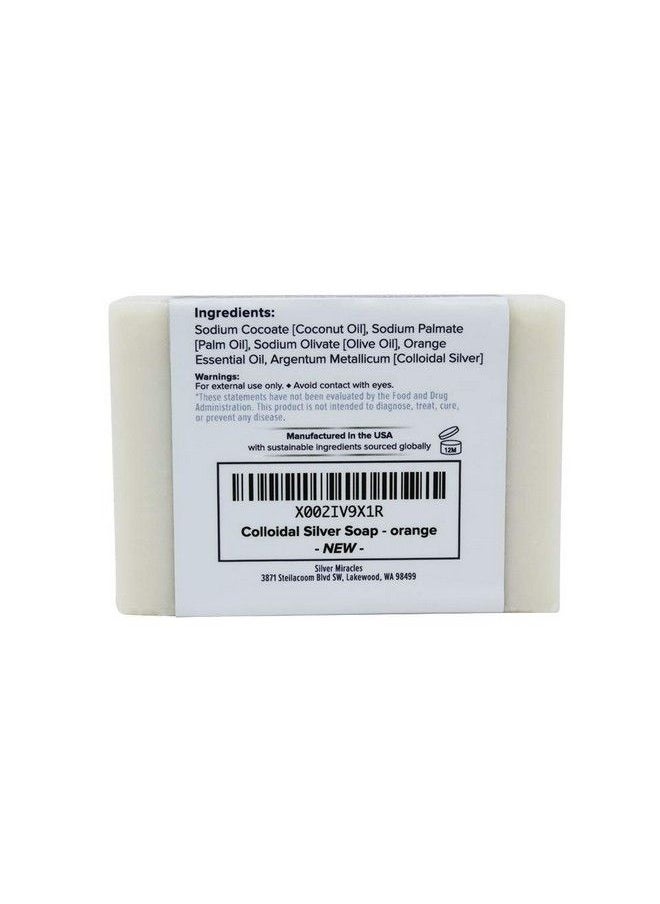 Silver Miracles - Colloidal Silver Soap With Orange Essential Oil - Image 1