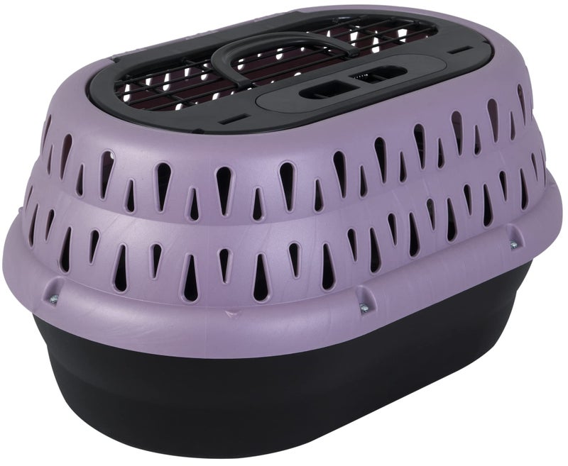 Petmate Top Load Cat Kennel Dog Crates for Small Dogs & Cat Carriers, One-Door Plastic Pet Kennel, Top Loading, Made in USA, 19", Purple - Image 1