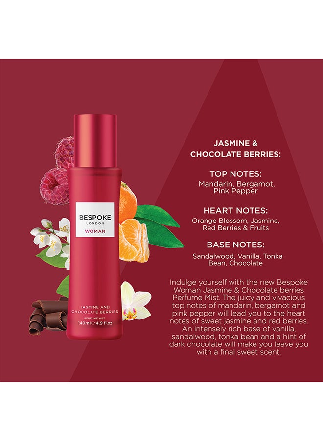 BESPOKE LONDON رذاذ عطر الياسمين والتوت بالشوكولاتة للنساء، عطر يدوم طويلاً 140 مل - Image 3