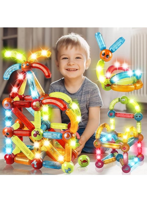 Magnetic Building Blocks, Magnetic Sticks and Balls Game Set, Construction Set with 52 Pieces For Kids