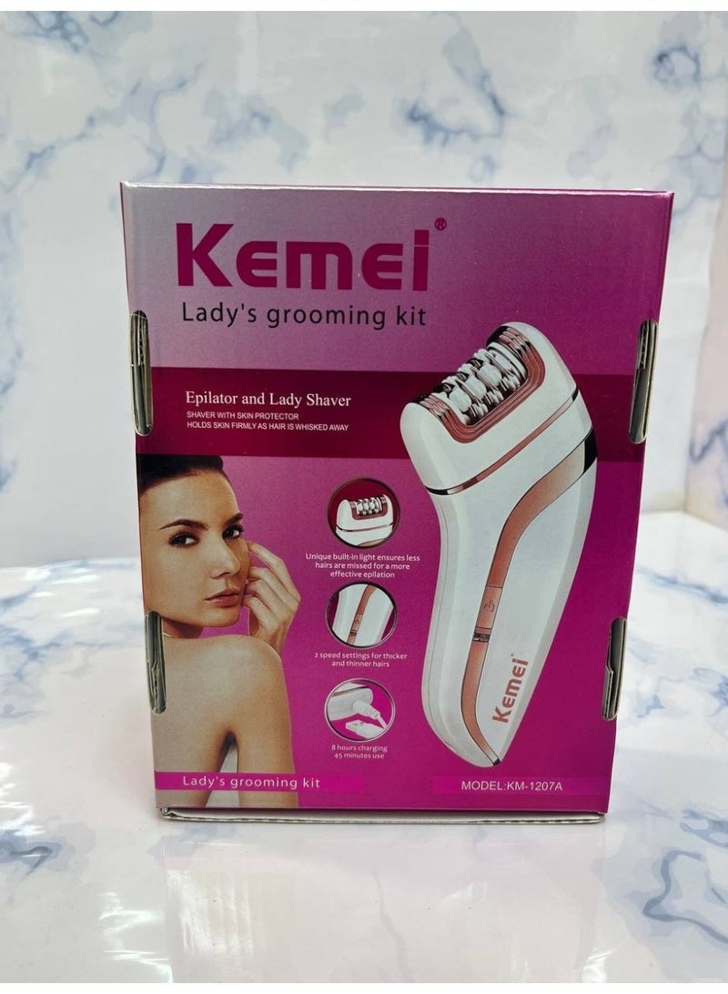 Kemei KM-1207A Shaver Suit Rechargeable Hair Removal Epilator - Image 1