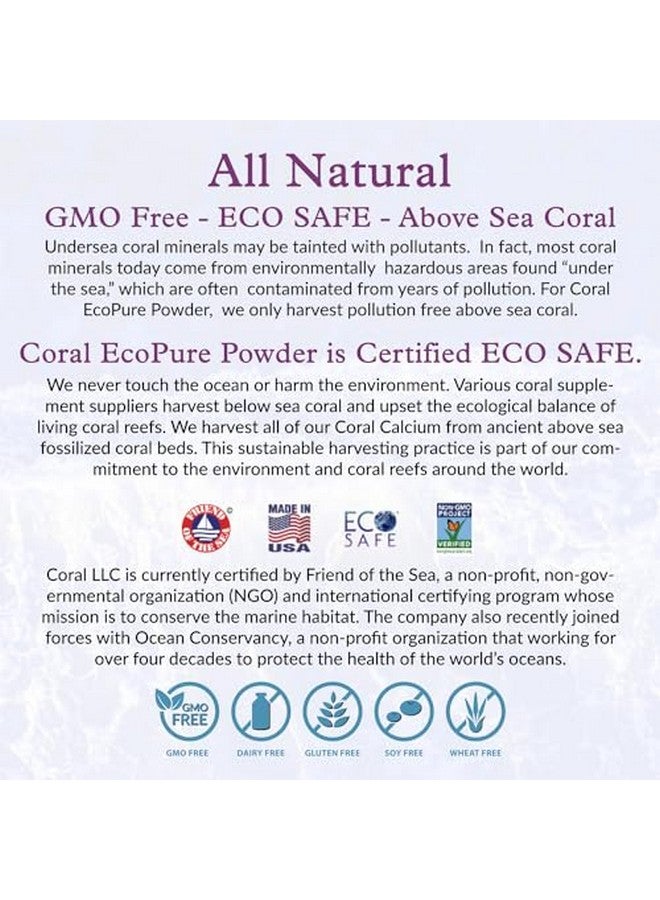 Coral White Coral Ecopure Powder, Coral Calcium Powder Supplement with Coral Minerals - 16 Ounces - Image 2