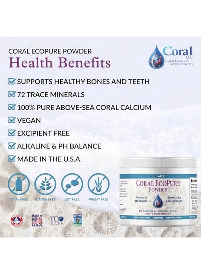 Coral White Coral Ecopure Powder, Coral Calcium Powder Supplement with Coral Minerals - 16 Ounces - Image 3