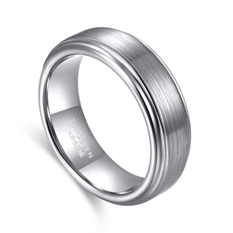 TRUMIUM خاتم زفاف من التنجستن TRUMIUM مقاس 6 مم للرجال والنساء بتشطيب غير لامع وخاتم خطوبة مريح مقاس 11 - Image 2