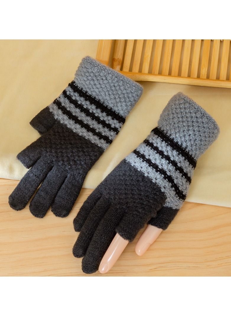 Loquat Solid Knit Gloves 