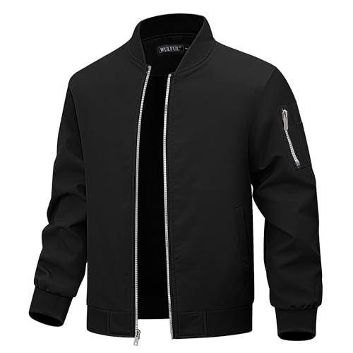 WULFUL Boys Bomber Jackets Kids Spring Fall Zip Up Varsity Windbreak Jackets - Image 1